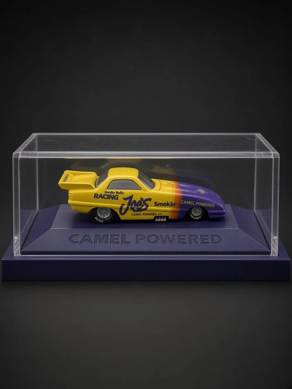 Smokin' Joe's Racing Camel Powered Funny Car Diecast Display Case Vintage